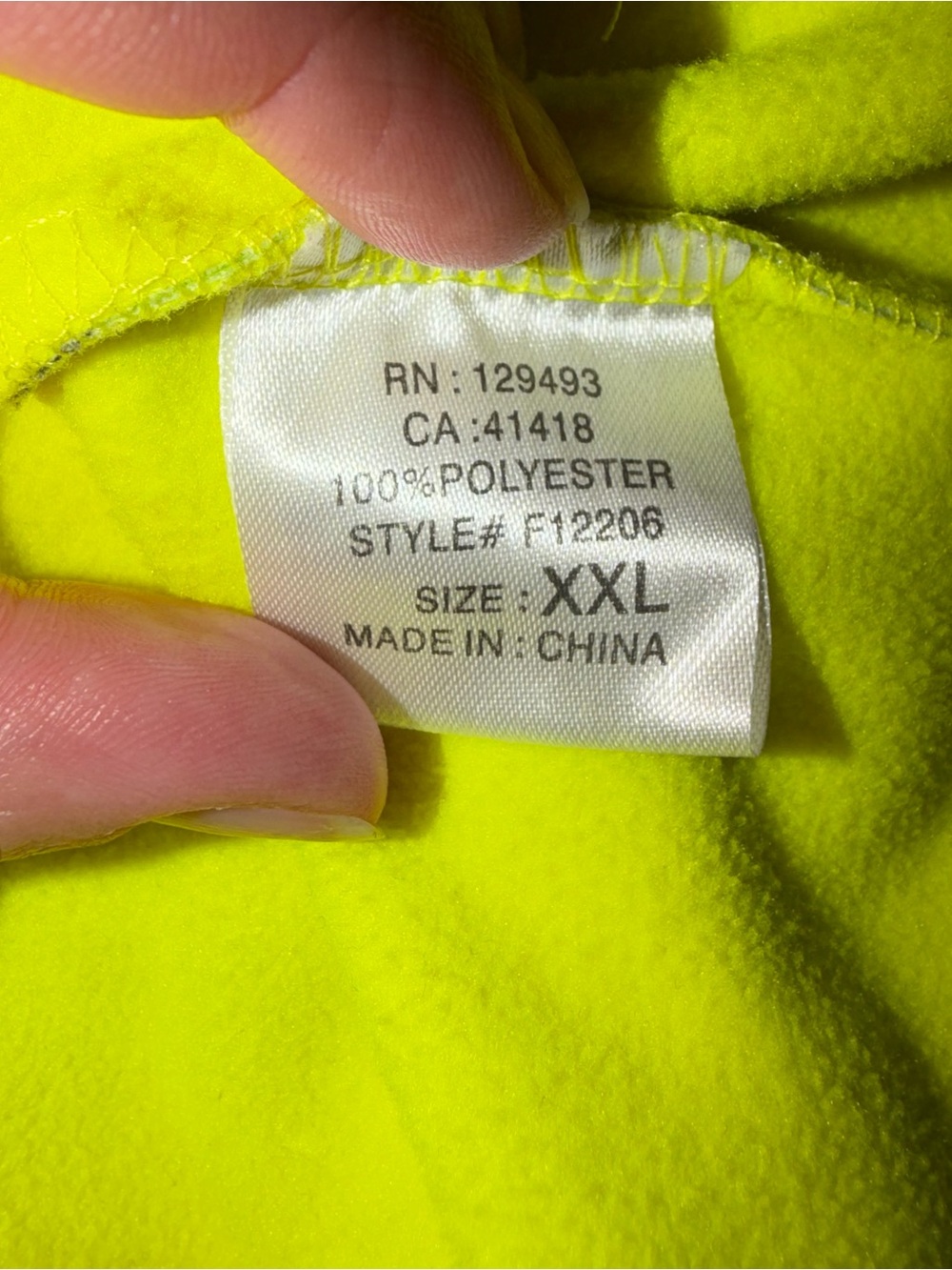 Neff High-Vis Neon Yellow and Black Logo Hoodie unisex 2X sweater - Picture 6 of 7